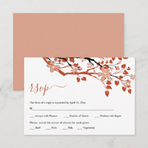 Cartons Réponse Fleurs de branche en terre cuite mariage floral ca