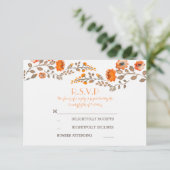 Cartons Réponse fleurs de chute aquarelle couleur de mariage peint (Debout devant)