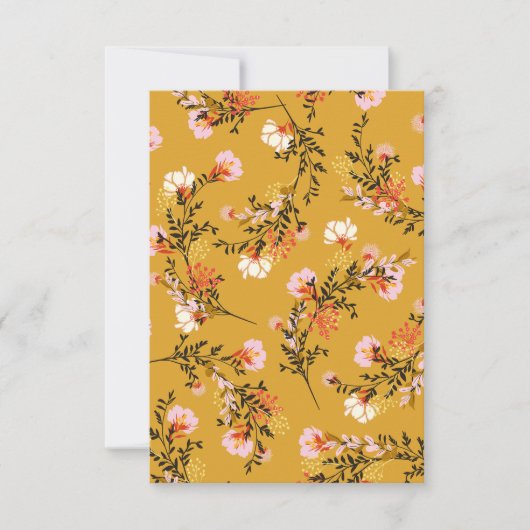 Cartons Réponse Fleurs de fond jaune (Devant)