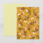 Cartons Réponse Fleurs de fond jaune (Devant / Derrière)