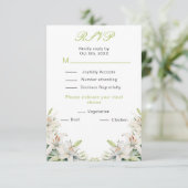 Cartons Réponse Fleurs de lys blancs Mariage (Debout devant)