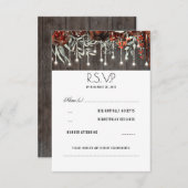 Cartons Réponse Fleurs de marron Fleurs de cordes rustiques Lumièr (Devant / Derrière)