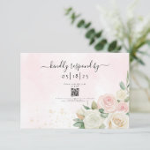 Cartons Réponse Fleurs de rose rose et blanc (Debout devant)