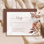 Cartons Réponse Fleurs de rouille en terre cuite Boho Mariage de f<br><div class="desc">Cartes de réponse mariage de style boho moderne avec fleurs d'aquarelle et feuilles de chute dans les tons terreux comme rouille brun,  orange brûlé et terre cuite. Un choix parfait pour les mariages d'automne.</div>