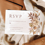 Cartons Réponse Fleurs de rouille en terre cuite Boho Mariage de f<br><div class="desc">Cartes de réponse mariage de style boho moderne avec fleurs d'aquarelle et feuilles de chute dans les tons terreux comme rouille brun,  orange brûlé et terre cuite. Un choix parfait pour les mariages d'automne.</div>