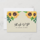 Cartons Réponse Fleurs de soleil Boho Rustique Jaune Floral (Devant)
