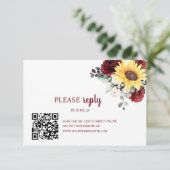 Cartons Réponse Fleurs de soleil de Bourgogne automne (Debout devant)