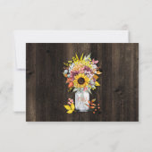 Cartons Réponse Fleurs de soleil rustiques Automne Floral Grange B (Dos)