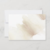 Cartons Réponse Fleurs de terre, Taches d'aquarelle beige, Mariage (Dos)
