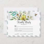 Cartons Réponse Fleurs d'été Cadre d'or (Devant)