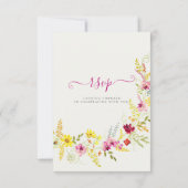 Cartons Réponse Fleurs d'orchidées violettes roses Mariage de cour (Dos)