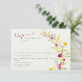 Cartons Réponse Fleurs d'orchidées violettes roses Mariage de cour (Debout devant)