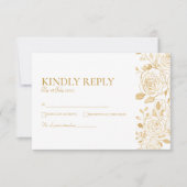 Cartons Réponse Fleurs Dorées (Devant)