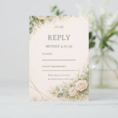Cartons Réponse Fleurs élégantes de verdure neutre (Debout devant)
