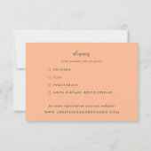 Cartons Réponse Fleurs Esquissées Feuilles de verdure Mariage sage (Dos)