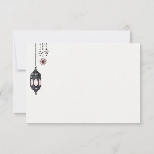 Cartons Réponse Fleurs et lanternes roses (Dos)