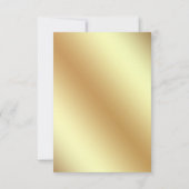 Cartons Réponse Fleurs Et Lignes D'Or (Dos)