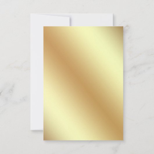 Cartons Réponse Fleurs Et Lignes D'Or (Dos)