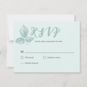 Cartons Réponse Fleurs fantaisistes bleu rustique (Devant)