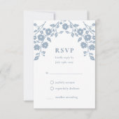 Cartons Réponse Fleurs folk Bleues Douces De Charme Simple Floral (Devant)