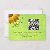Cartons Réponse Fleurs jaunes sur Mariage vert Abstrait (Devant)