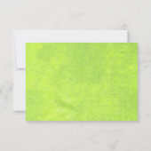 Cartons Réponse Fleurs jaunes sur Mariage vert Abstrait (Dos)