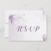 Cartons Réponse fleurs magnifiques aux tons violets (Dos)