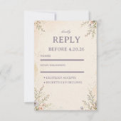 Cartons Réponse Fleurs pastel doux (Devant)