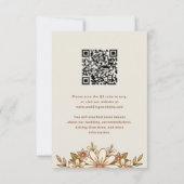 Cartons Réponse Fleurs rétro | Combo QR Code et Traditionnel (Dos)