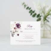 Cartons Réponse Fleurs roses avec contour or et violet foncé, vers (Debout devant)