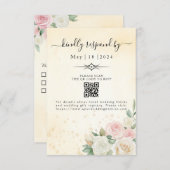 Cartons Réponse Fleurs roses et roses blanches (Devant / Derrière)