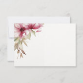 Cartons Réponse Fleurs roses rousses Verdure Mariage Floral (Dos)