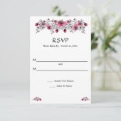 Cartons Réponse Fleurs rouges aquarelles (Debout devant)