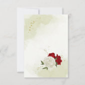 Cartons Réponse fleurs rouges vert feuilles (Dos)