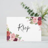 Cartons Réponse Fleurs rousses et bordeaux Toutes les occasions RS (Debout devant)