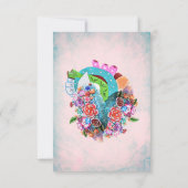 Cartons Réponse Fleurs rustiques Coeur Mariage mexicain (Dos)