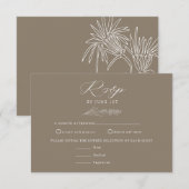 Cartons Réponse Fleurs sauvages blanches | Boho Chic Mariage (Devant / Derrière)