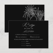 Cartons Réponse Fleurs sauvages blanches | Boho Chic Mariage (Devant / Derrière)