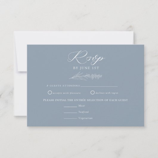 Cartons Réponse Fleurs sauvages blanches | Boho Chic Mariage (Devant)