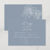 Cartons Réponse Fleurs sauvages blanches | Boho Chic Mariage (Devant / Derrière)