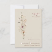Cartons Réponse Fleurs sauvages Brown Boho et Mariage de papillons (Devant)