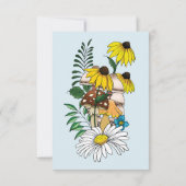 Cartons Réponse Fleurs sauvages Champignons bleus floraux (Dos)