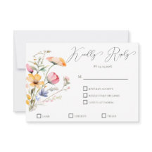 Fleurs sauvages de prairie à l'aquarelle pour mari