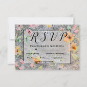 Cartons Réponse Fleurs sauvages d'oranges botaniques en bois de gr (Devant)