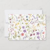 Cartons Réponse Fleurs sauvages en floraison chic QR Code Mariage (Dos)