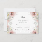 Cartons Réponse Fleurs sauvages Pastel Rose Floral Spring (Devant)