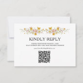 Cartons Réponse Fleurs sauvages printanières | Code QR aquarelle (Devant)