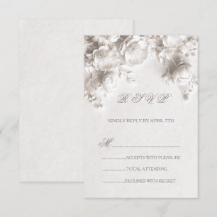 Cartons Réponse Fleurs Sculpturales Blanches Roses Sauvages