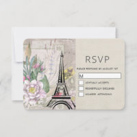 Fleurs vintages, Tour Eiffel et Mariage Burlap
