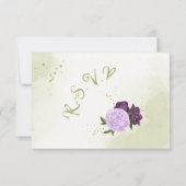 Cartons Réponse fleurs violettes feuilles vertes (Dos)